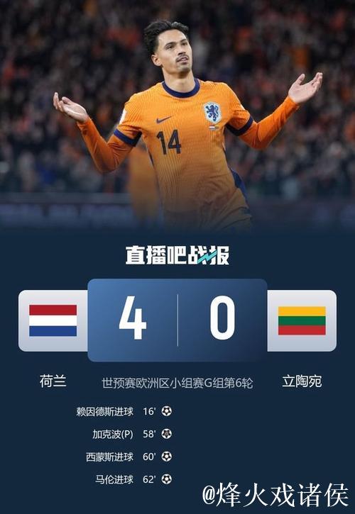 加克波建功西蒙斯进球 荷兰4-0大胜立陶宛挺进世界杯 加克波建功西蒙斯进球 荷兰4-0大胜立陶宛挺进世界杯