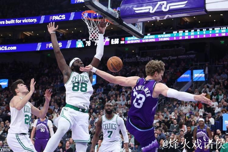 怀特全能表现25+7+6+7，乔治狂砍37分，凯尔特人客场轻松击败爵士